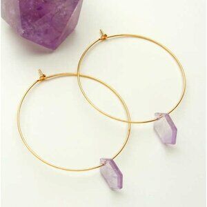 Hoop Earrings - Amethyst